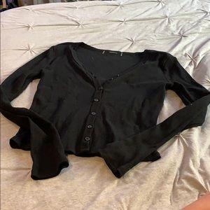 Long sleeve button down black shirt